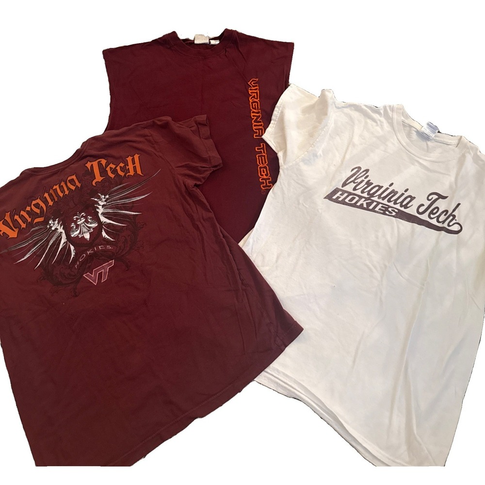 Vintage Virginia Tech Hokies T Shirt Mens Size Large Lot Y2K NCAA University